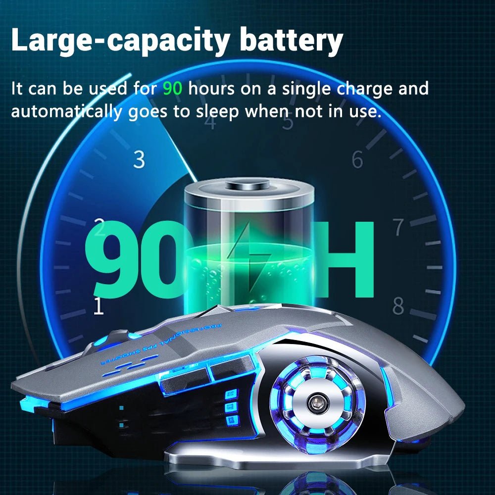 2.4G USB sans fil Bluetooth souris ergonomique silencieuse souris de bureau Rechargeable e - sports rétro - éclairage souris pour ordinateur portable Macbook - Clavier & souris | DR CLICK Informatique