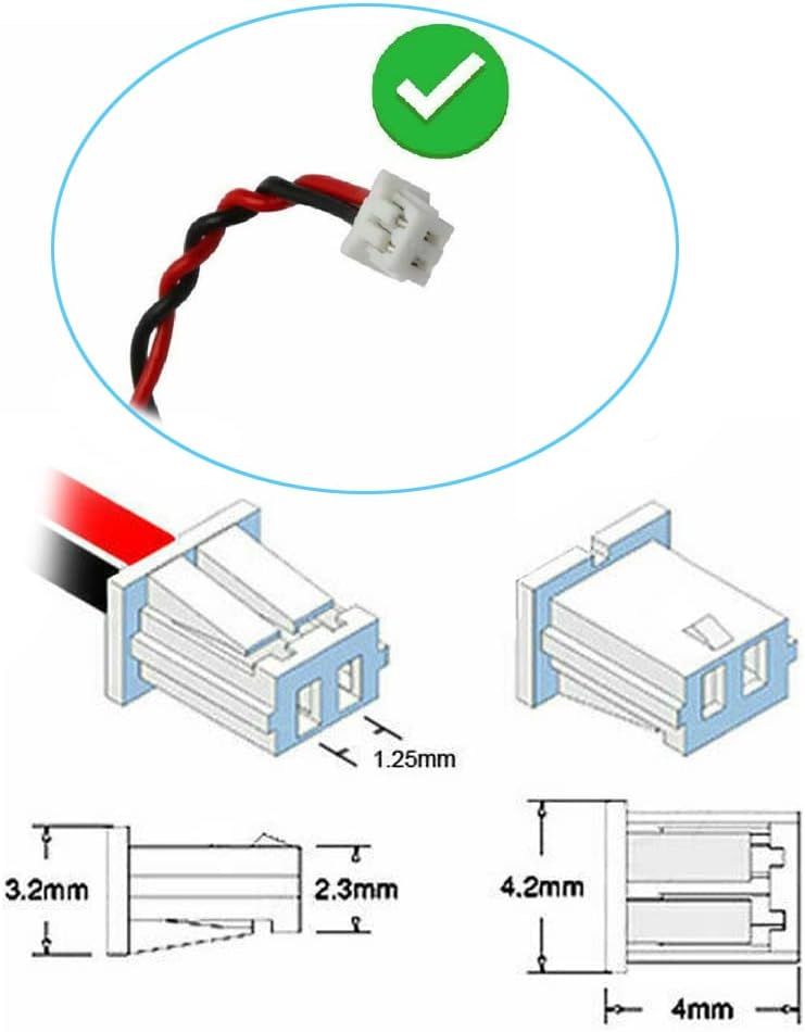 Batterie G07 CMOS BIOS CR2032, 3 V, avec câble connecteur à 2 broches, pour PC