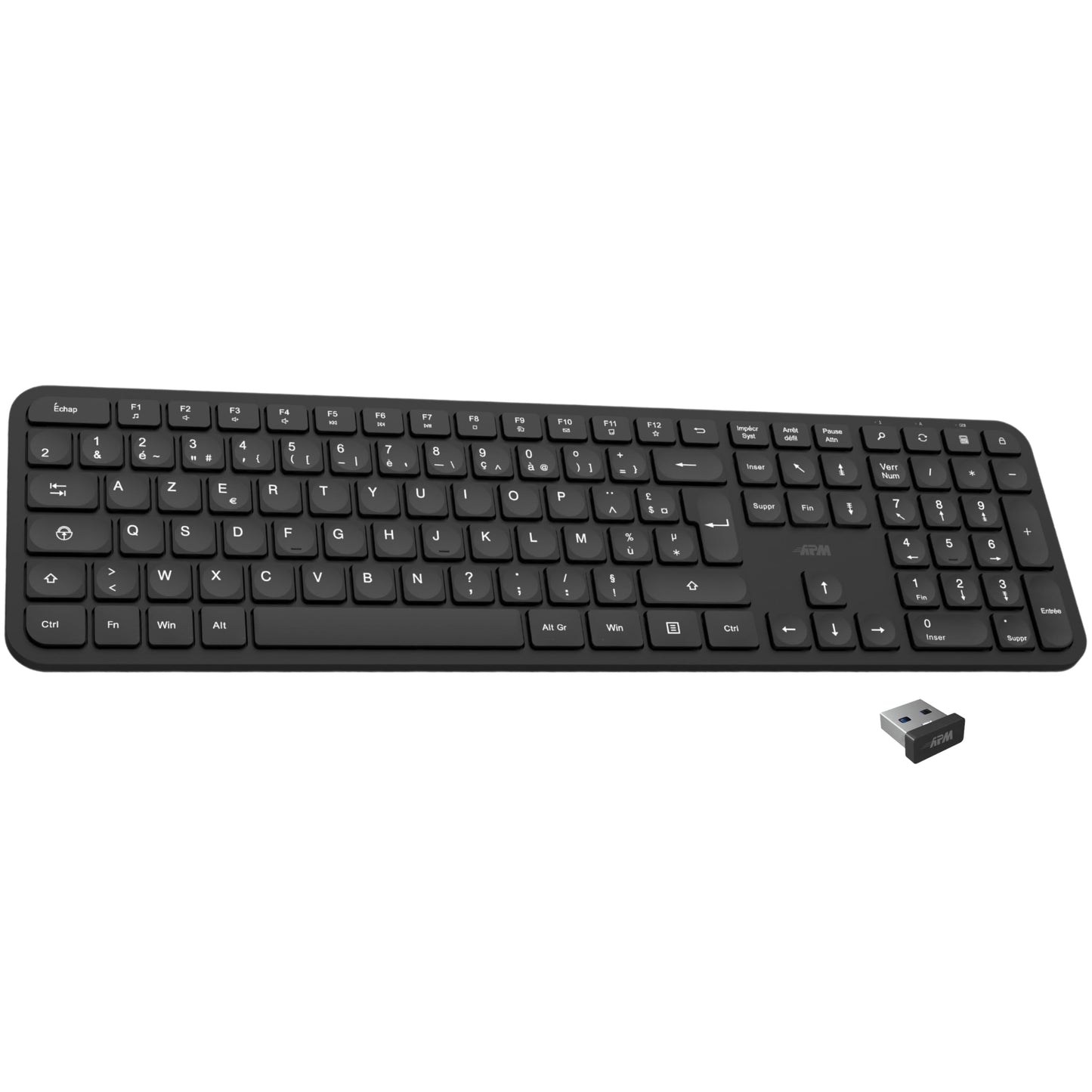 APM Clavier Ergonomique sans-Fil, Récepteur 2.4 GHz, Repose Poignet intégr