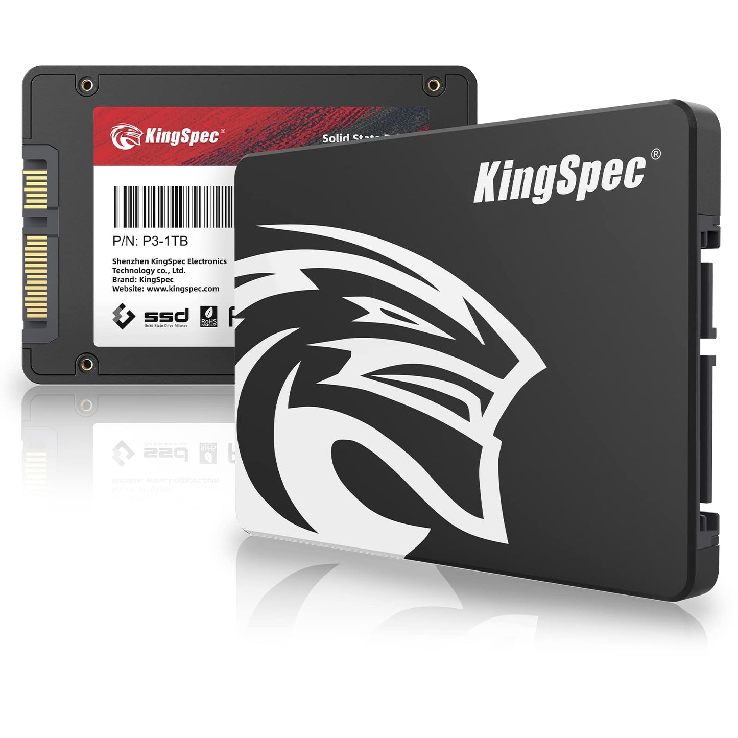 KingSpec 128GB 2.5" SATA SSD, SATA III 6Gb/s Internal SSD - 3D NAND Flash for Desktop/Laptop/All-in-One Computer (P3,128GB) 