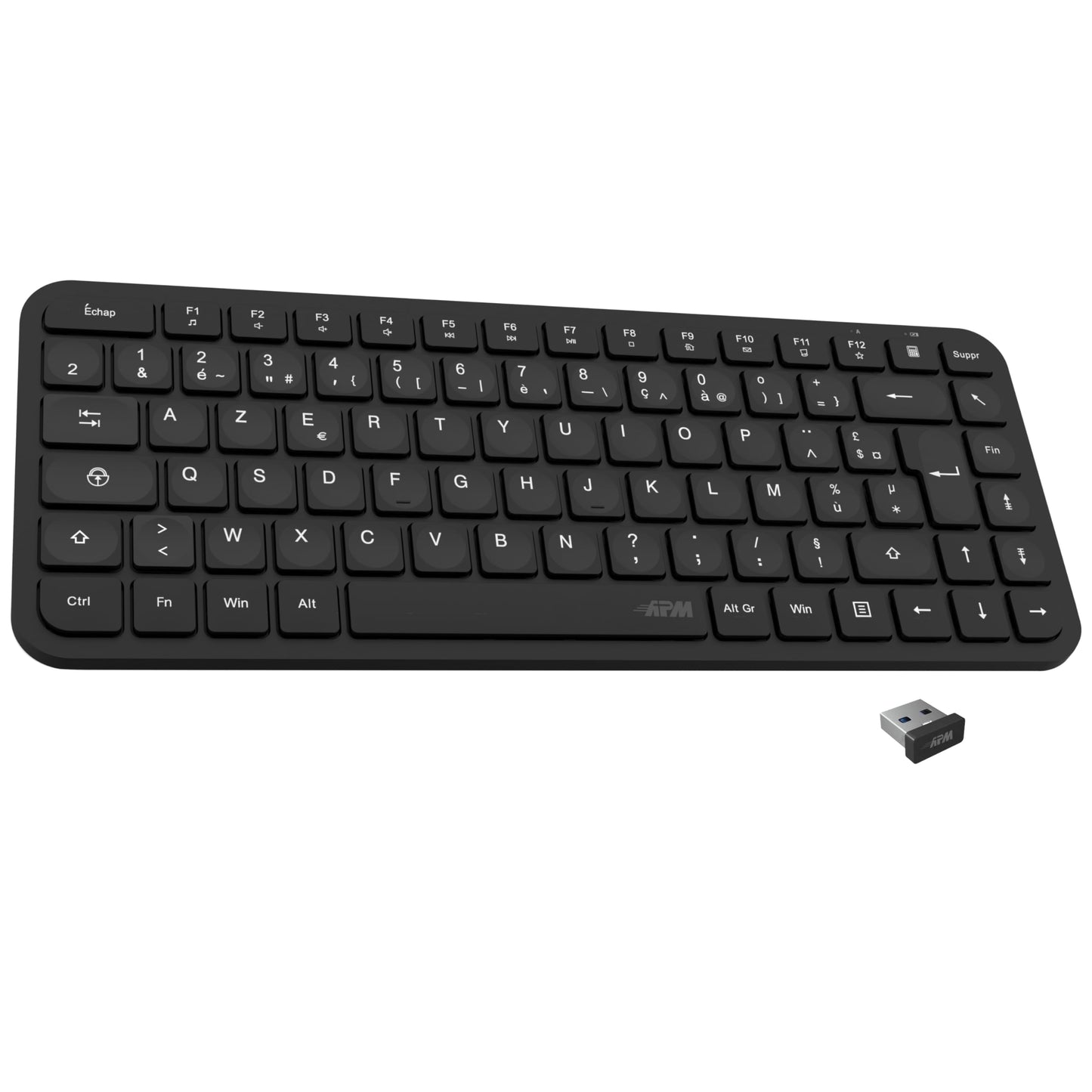 APM Clavier Ergonomique sans-Fil, Récepteur 2.4 GHz, Repose Poignet intégr