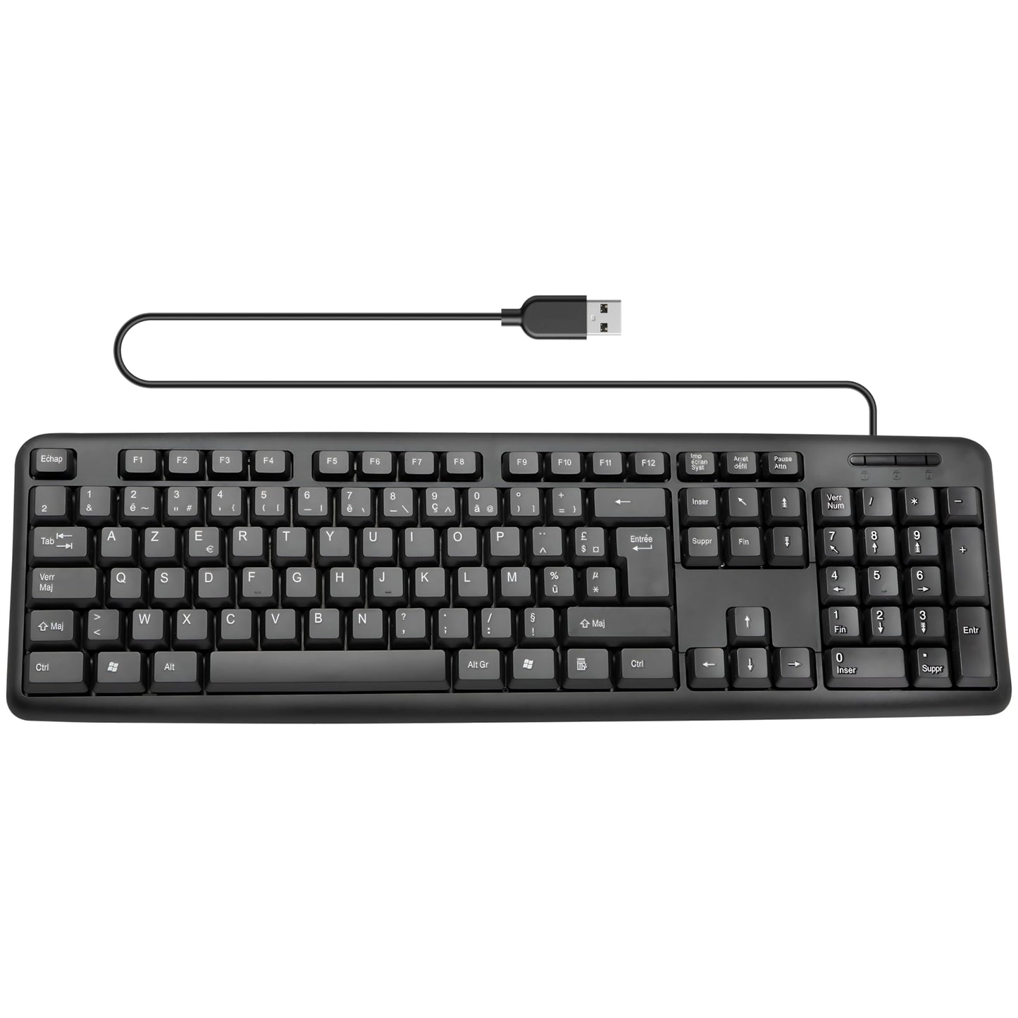 APM Clavier Ergonomique sans-Fil, Récepteur 2.4 GHz, Repose Poignet intégr