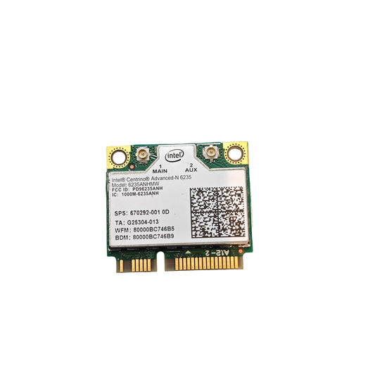 Carte Wi-Fi Intel Centrino Advanced-N 6235 Mini PCI-E Bluetooth 4.0 (Reconditionné)