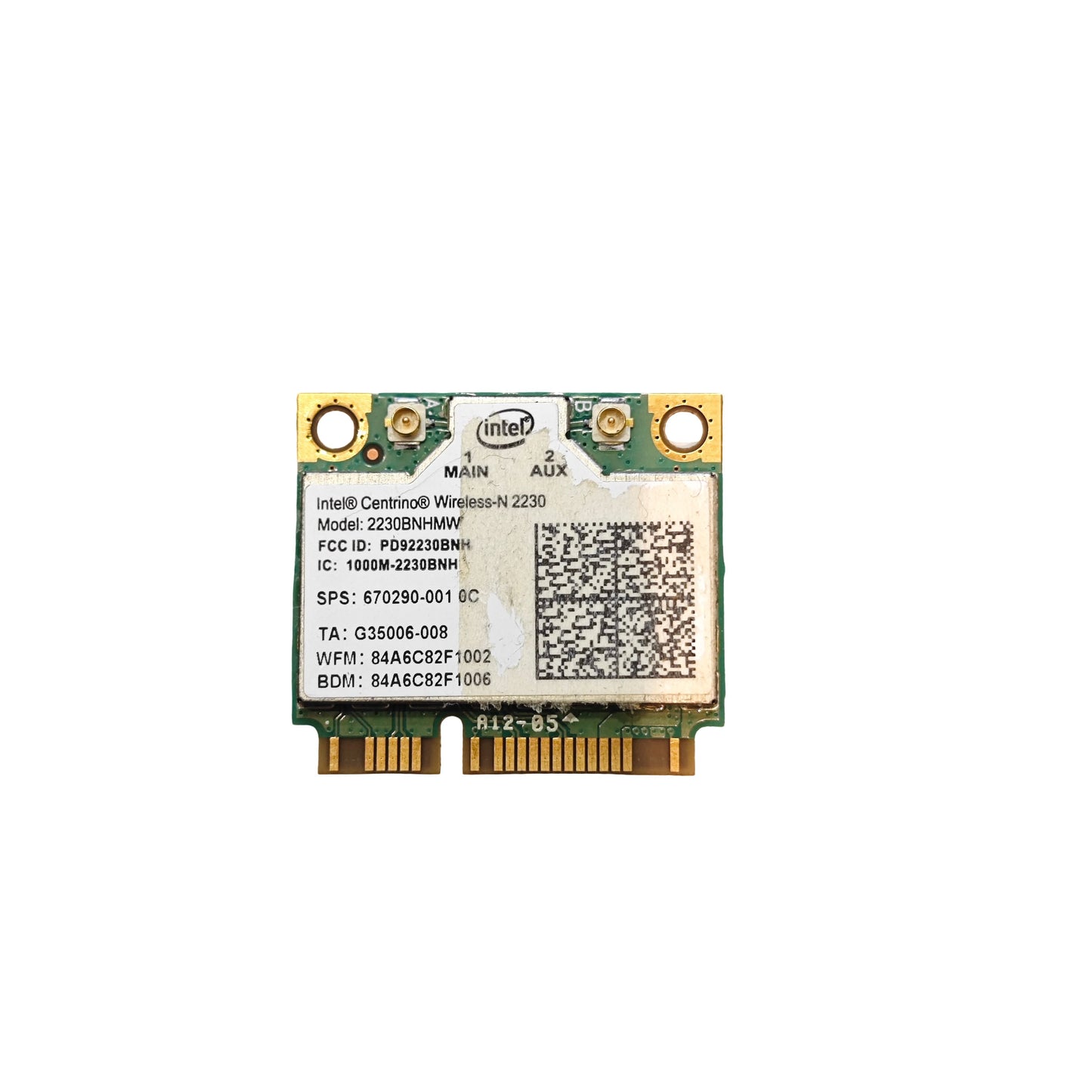 Carte Wi-Fi Intel Centrino Wireless-N 2230 Mini PCI-E Bluetooth (Reconditionné)