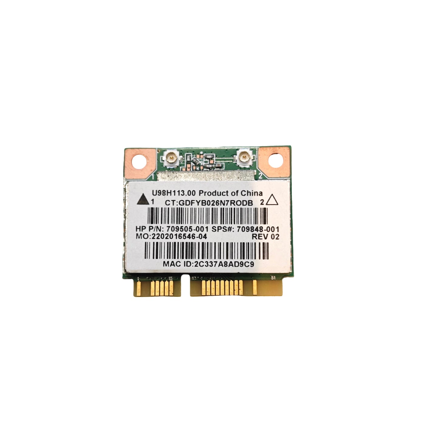 Carte Wi-Fi Realtek RTL8188EE Mini PCI-E HP (Reconditionné)