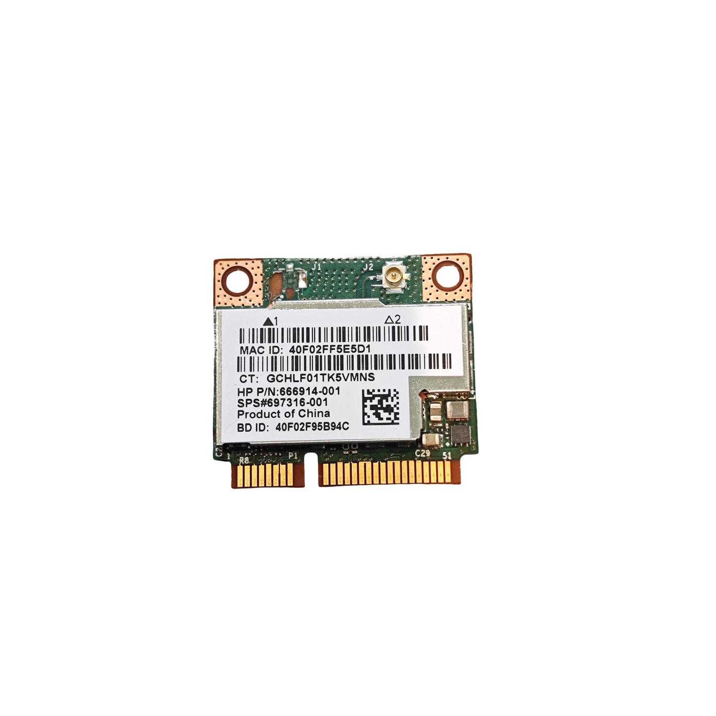 Carte Wi-Fi HP Intel Centrino Wireless-N – Mini PCI-E – Réf. 666914-001 / 697316-001  (Reconditionné)