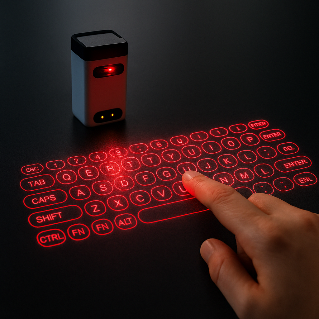 Clavier QWERTY holographique laser Bluetooth – clavier virtuel portable