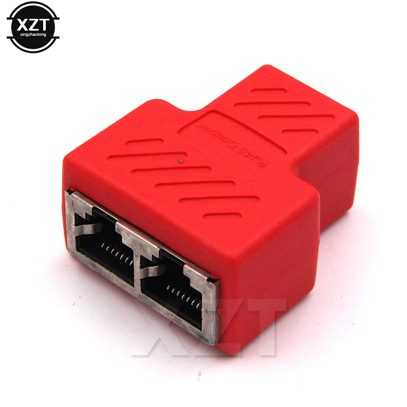 1 a 2 conector hembra del cable Ethernet Cat6 RJ45UTP Cat7 5e de la entrada de red LAN