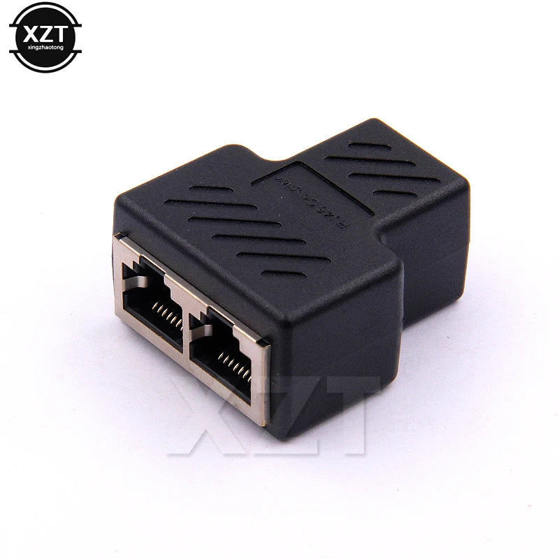 1 a 2 conector hembra del cable Ethernet Cat6 RJ45UTP Cat7 5e de la entrada de red LAN