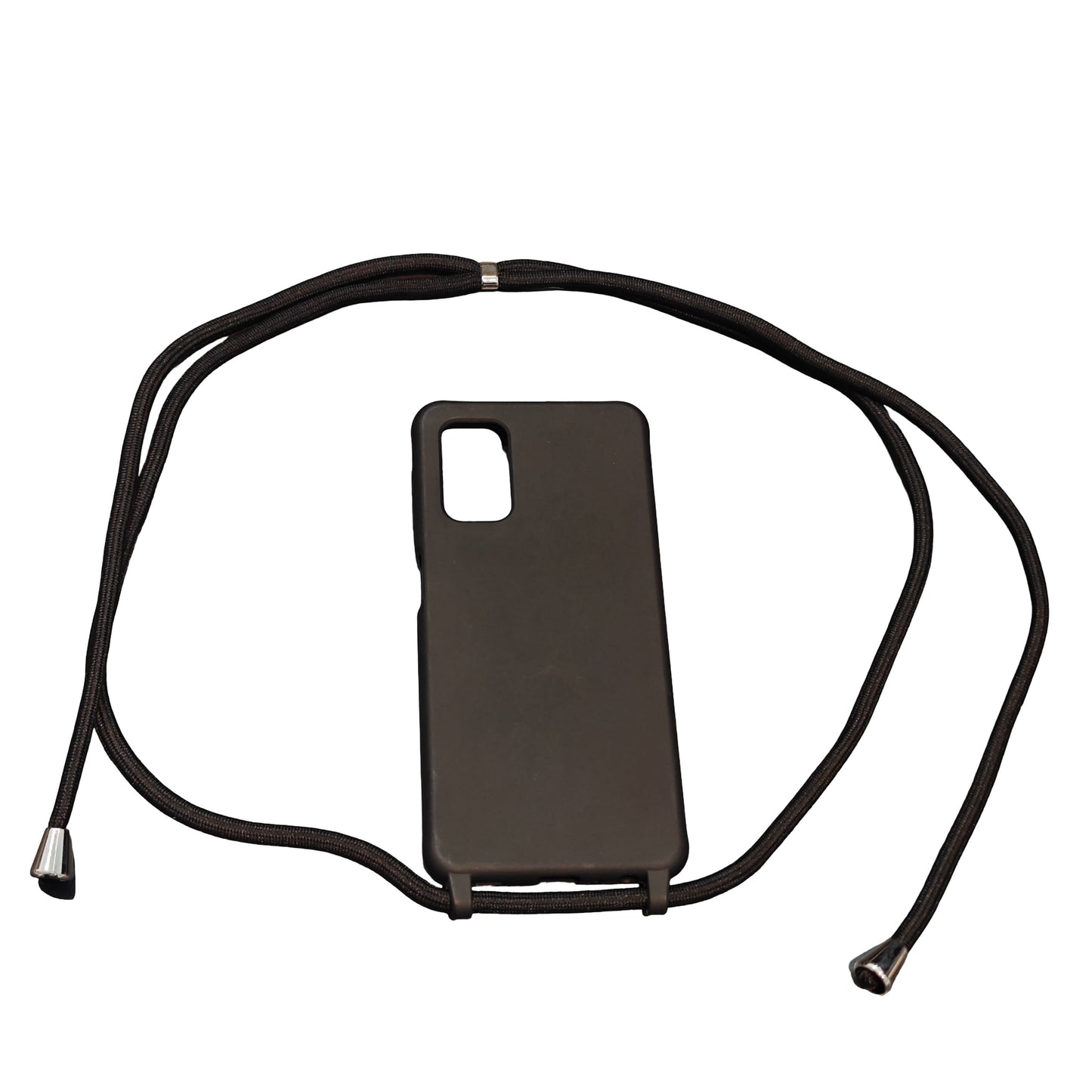Coque Collier Xiaomi Redmi 9 – Étui Silicone avec Cordon Noir