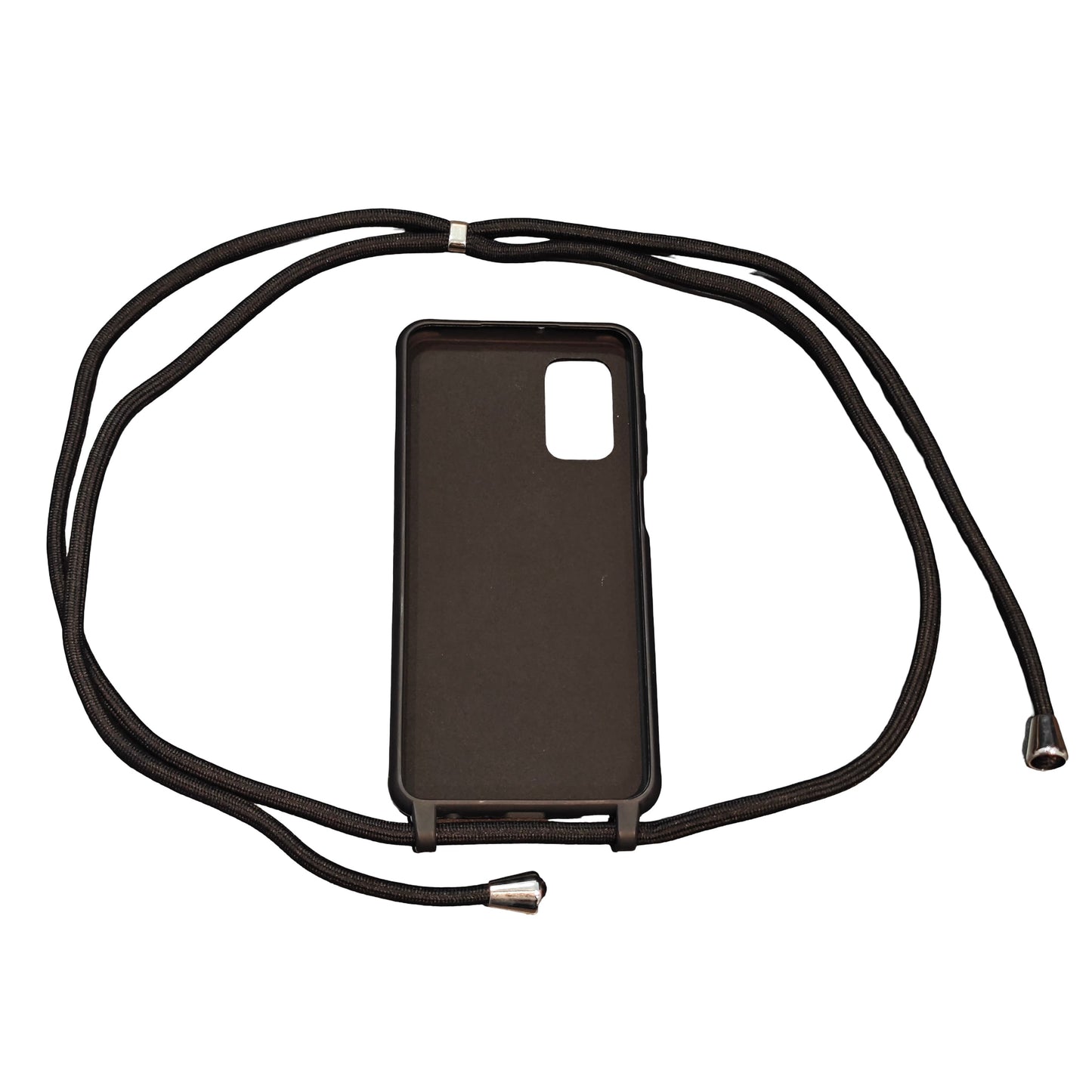 Coque Collier Xiaomi Redmi 9 – Étui Silicone avec Cordon Noir