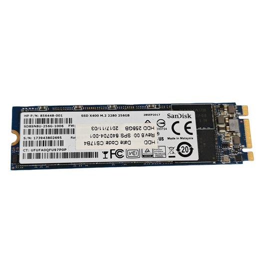 SSD M.2 SATA SanDisk X400 256 Go – M.2 2280 (Reconditionné)