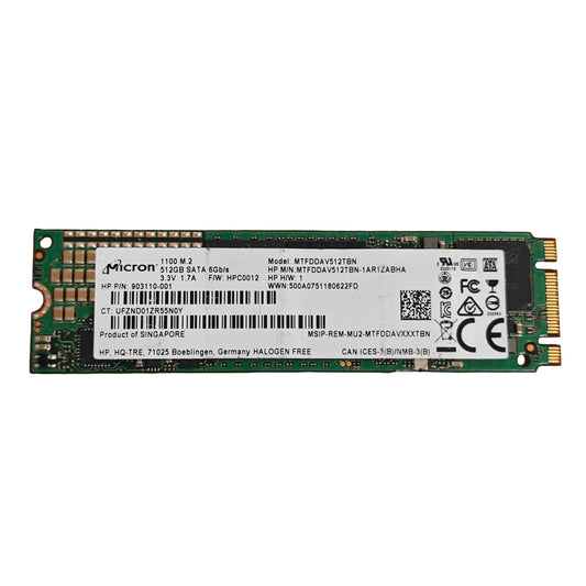SSD Micron 1100 512 Go M.2 SATA – Disque SSD OEM HP (Reconditionné)