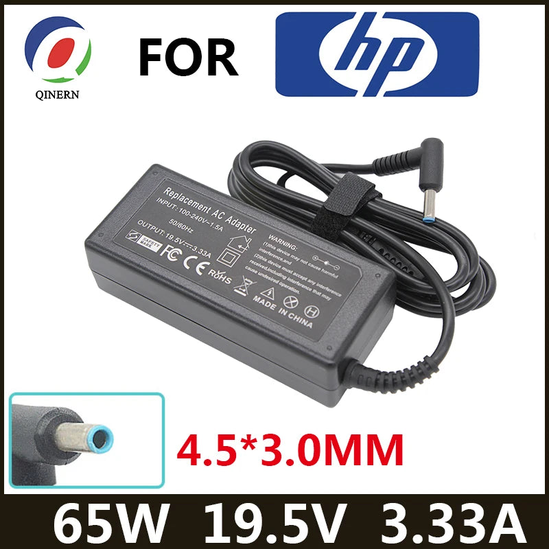 Adaptateur de chargeur pour PC portable 19.5V 3.33A 65W pour HP