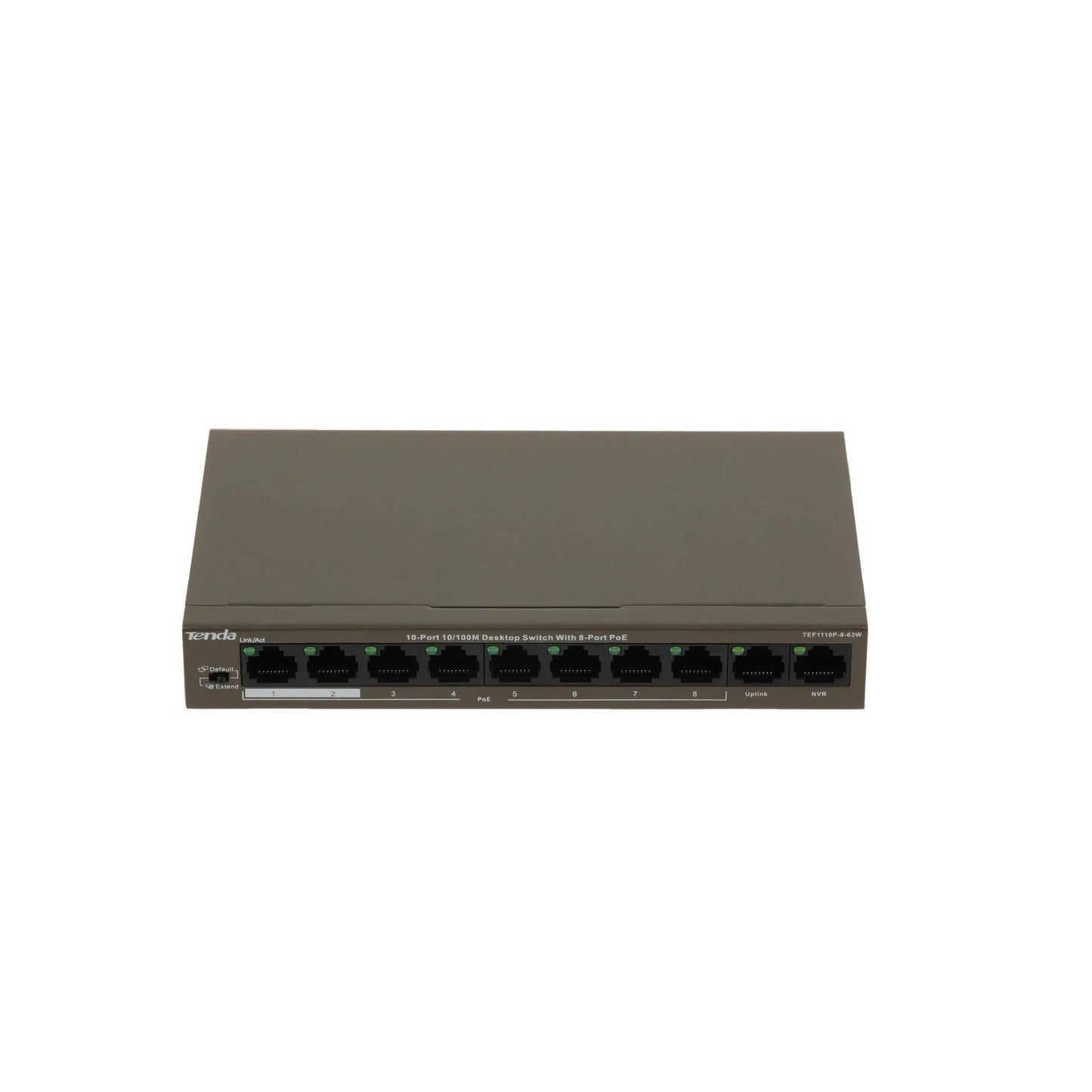 Tenda TEF1110P-8-63W Switch PoE 10 Ports 63W 8 Ports PoE 10/100 Mbps