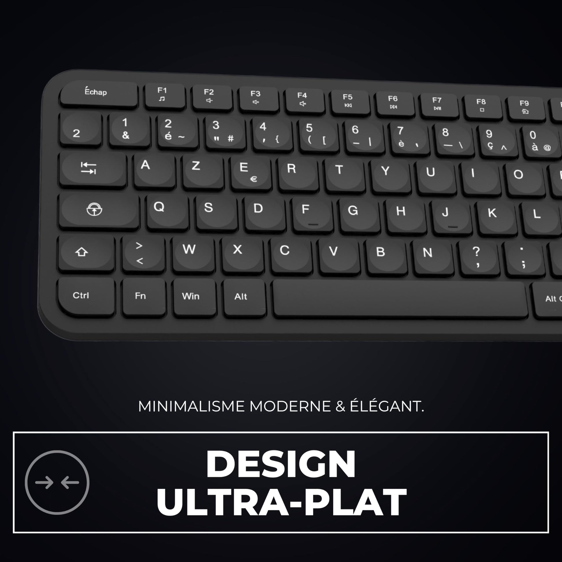 APM Clavier Ergonomique sans - Fil, Récepteur 2.4 GHz, Repose Poignet intégr - Clavier & souris | DR CLICK Informatique