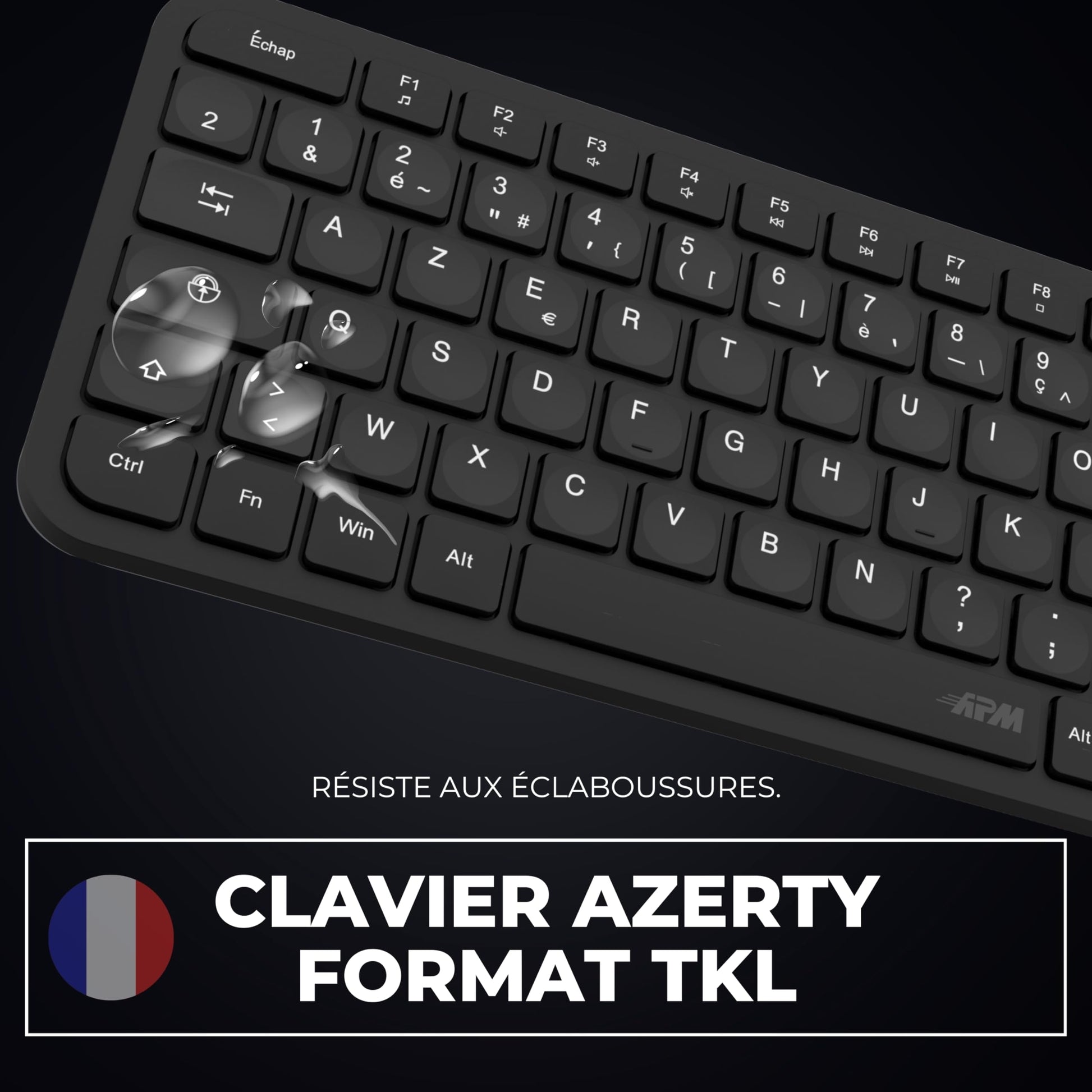 APM Clavier Ergonomique sans - Fil, Récepteur 2.4 GHz, Repose Poignet intégr - Clavier & souris | DR CLICK Informatique