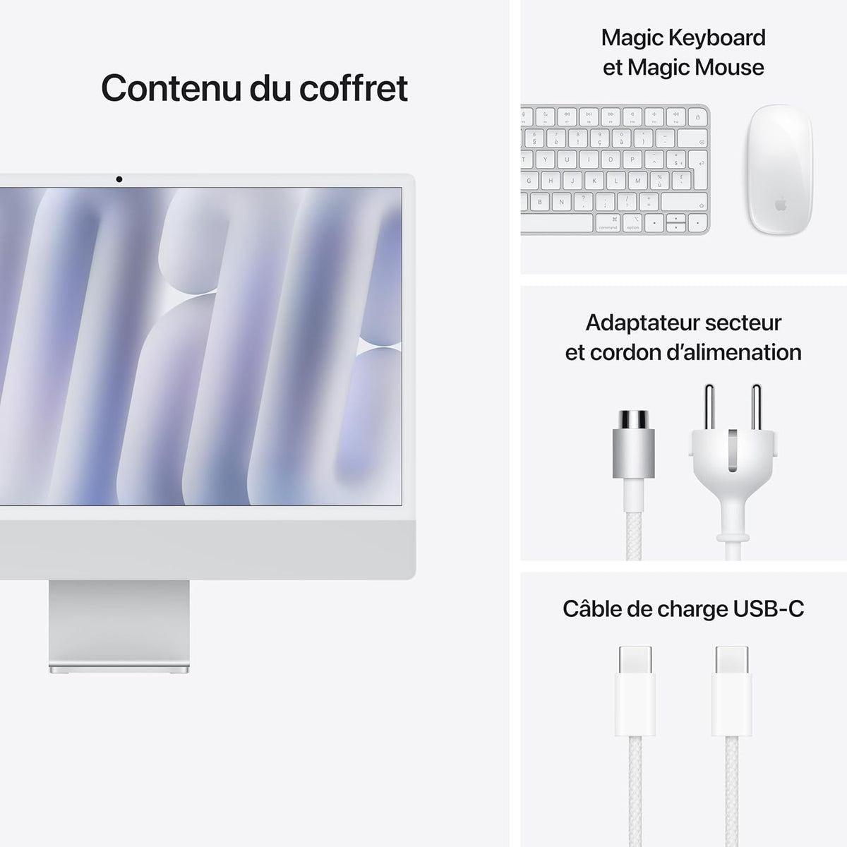 Apple iMac 24’’ M4 – 16 Go RAM, SSD 256 Go, écran Retina 4,5K - Macintosh | DR CLICK Informatique