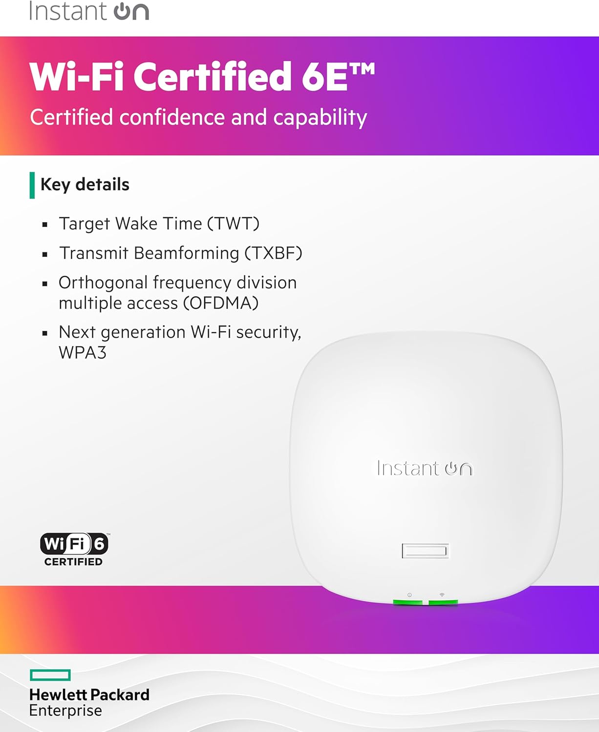 Aruba Instant On AP32 – Point d’accès Wi - Fi 6E professionnel (6 GHz, 2.5 GbE, PoE) - Point d’accès Wi - Fi professionnel | DR CLICK Informatique