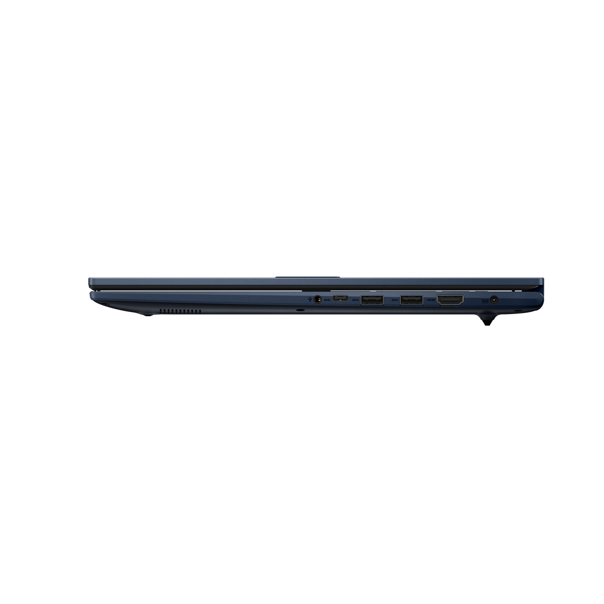ASUS VivoBook X1704V bleu foncé — profil et connectiques, visuel constructeur