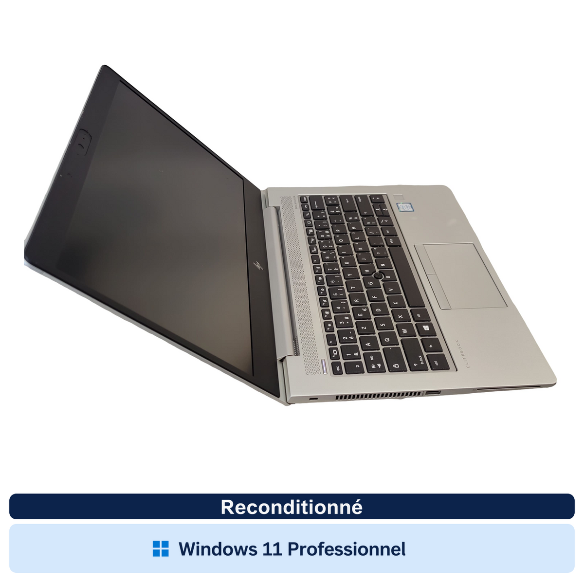 HP EliteBook 830 G6 – i5-8265U, 8Go RAM, SSD 256Go (Reconditionné) — vue 4 — Windows 11 Professionnel