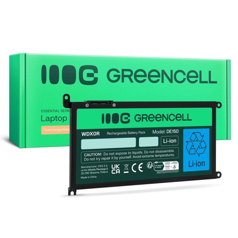 Batterie Green Cell WDX0R pour Dell Inspiron 5567 / 5570 et Vostro 5568 – 3400 mAh — vue 1