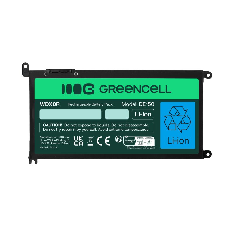 Batterie Green Cell WDX0R pour Dell Inspiron 5567 / 5570 et Vostro 5568 – 3400 mAh — vue 3