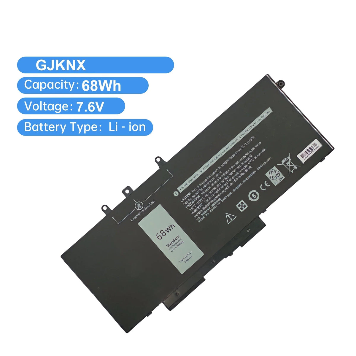 Batterie Dell GJKNX 68Wh 7,6V – Latitude & Precision - Batterie PC portable | DR CLICK Informatique
