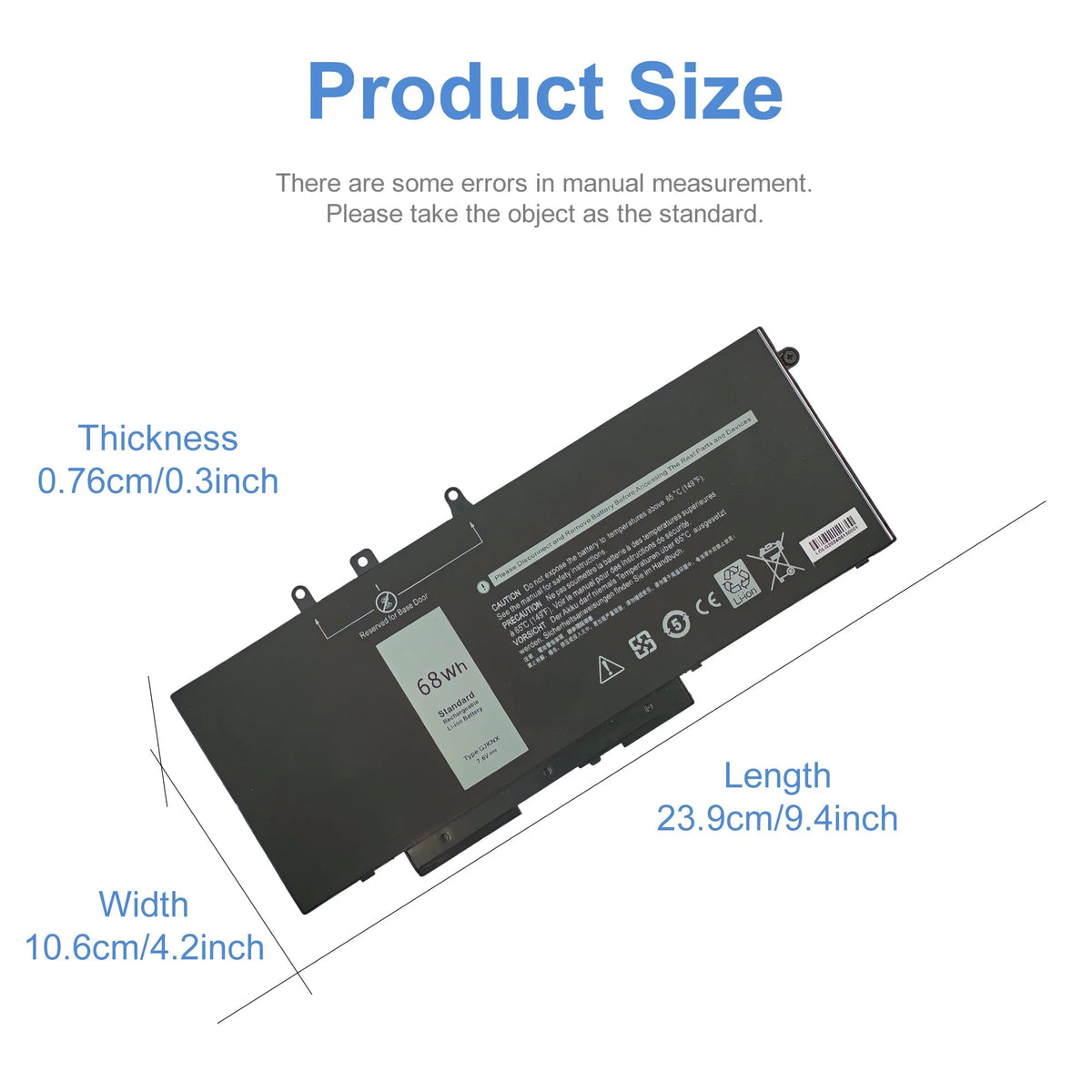 Batterie Dell GJKNX 68Wh 7,6V – Latitude & Precision - Batterie PC portable | DR CLICK Informatique