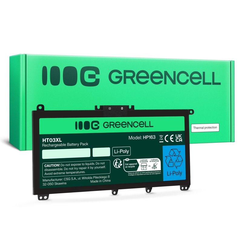 Batterie Green Cell HT03XL pour HP 240/245/250/255 G7 – 3400 mAh — vue 1