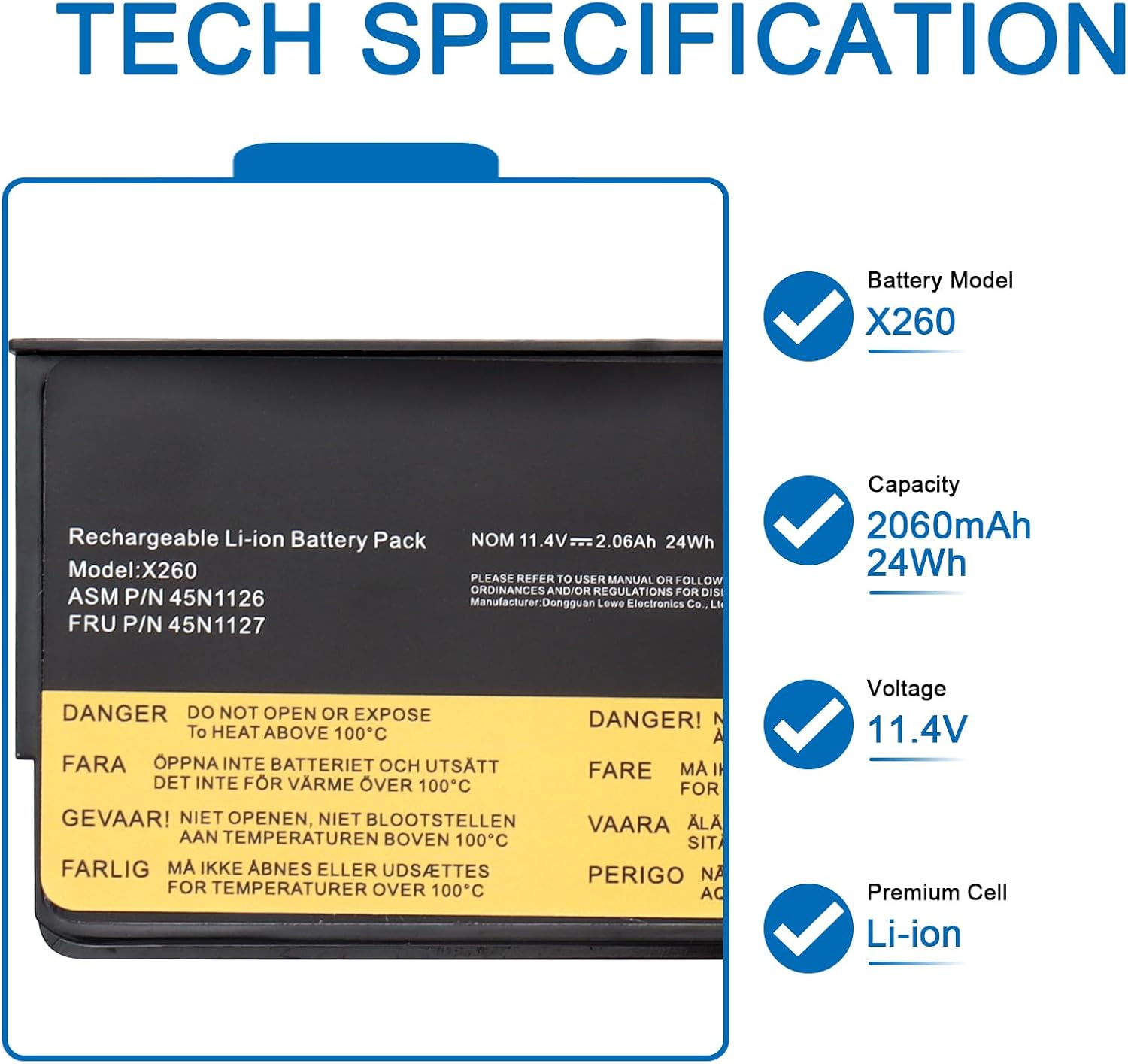 Batterie Lenovo ThinkPad X240 X250 X260 X270 – 11,4V 2100mAh 24Wh - PC Portables – Pièces détachées | DR CLICK Informatique