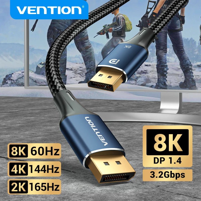 Câble DisplayPort VENTION – DP 1.4 8K ou DP 1.2 4K – 1,5 m - Câbles & accessoires PC | DR CLICK Informatique