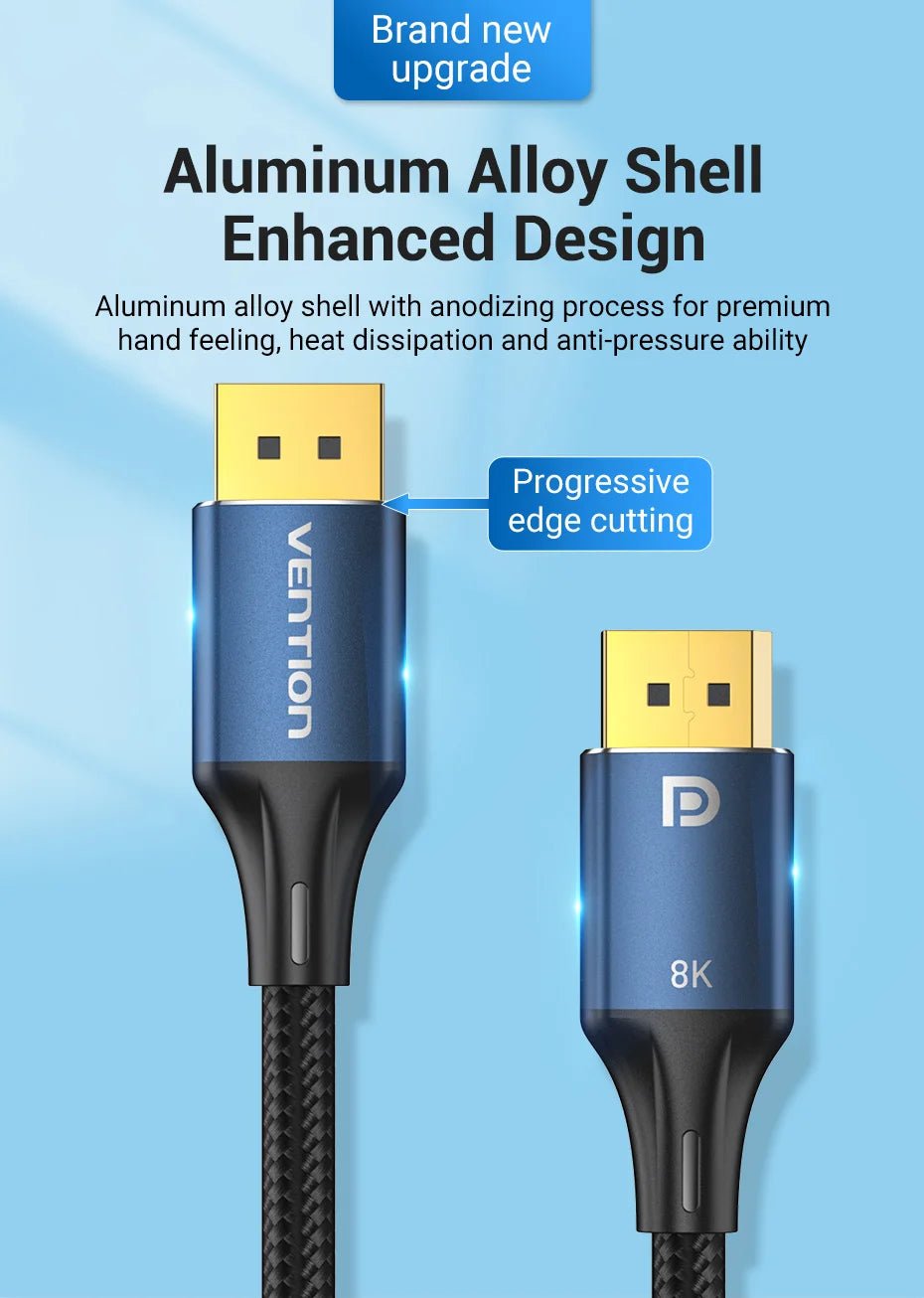 Câble DisplayPort VENTION – DP 1.4 8K ou DP 1.2 4K – 1,5 m - Câbles & accessoires PC | DR CLICK Informatique