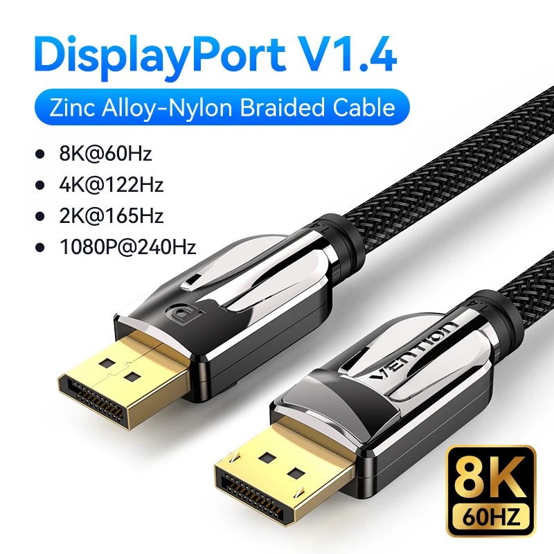 Câble DisplayPort VENTION – DP 1.4 8K ou DP 1.2 4K – 1,5 m - Câbles & accessoires PC | DR CLICK Informatique