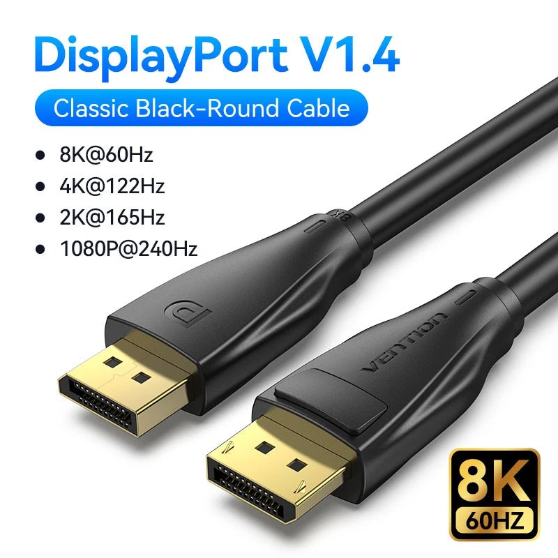 Câble DisplayPort VENTION – DP 1.4 8K ou DP 1.2 4K – 1,5 m - Câbles & accessoires PC | DR CLICK Informatique