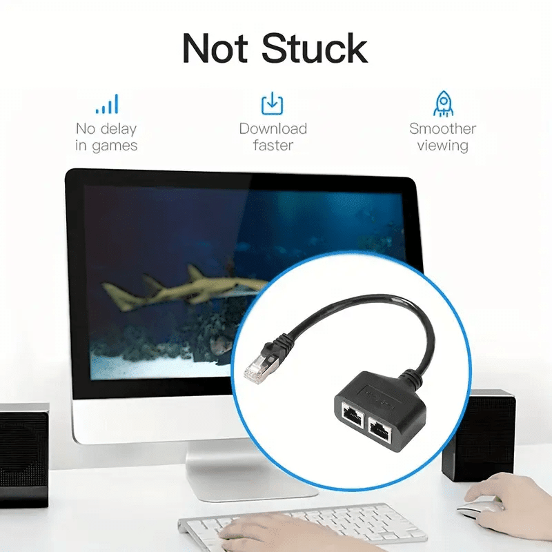 Câble répartiteur Ethernet pour une installation facile - Adaptateur RJ45 mâle vers deux femelles - Accessoires réseaux | DR CLICK Informatique