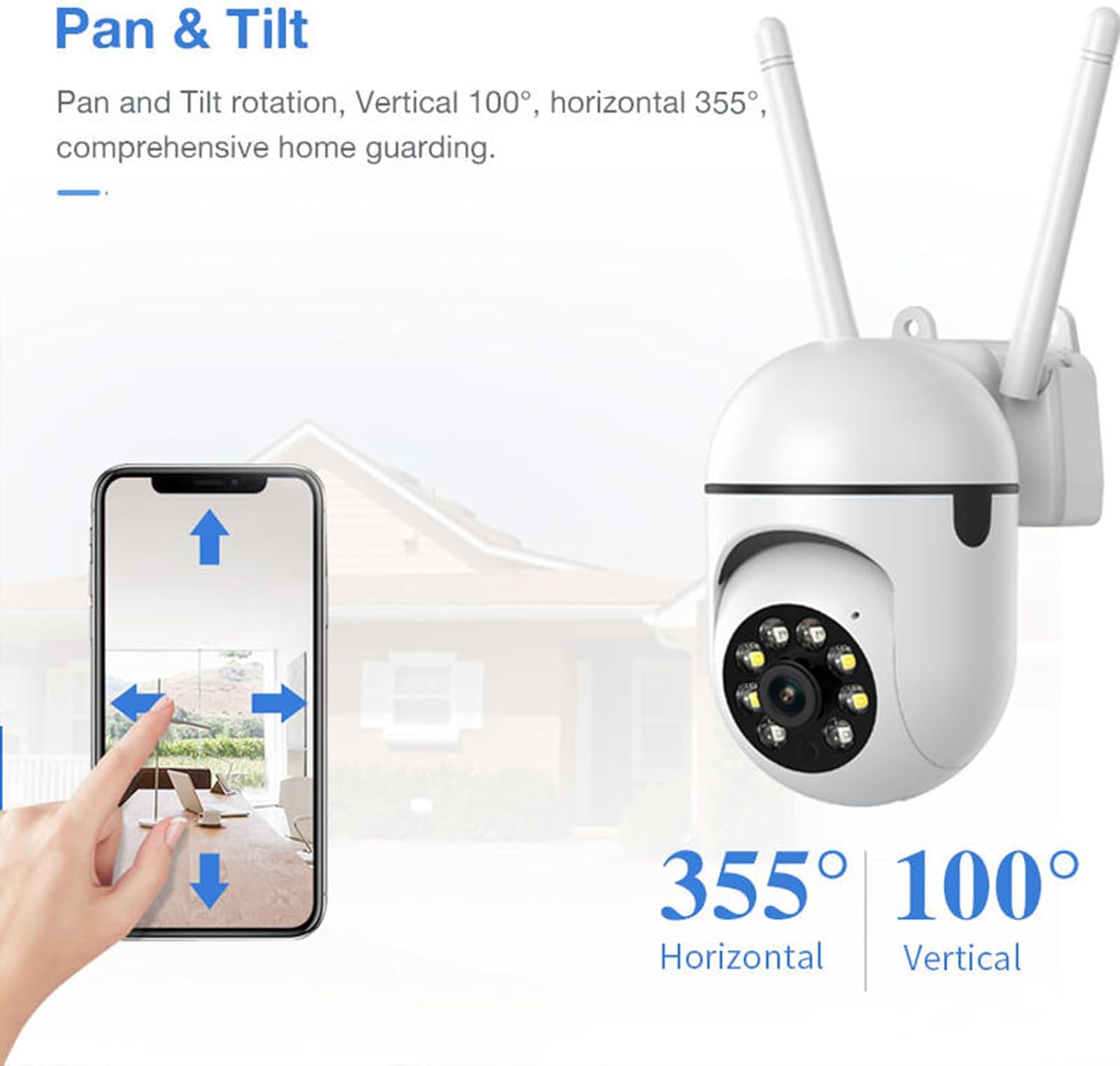 Caméra de Sécurité 1080p – Vision 360°, Vision Nocturne Couleur, Audio Bidirectionnel - Caméra IP | DR CLICK Informatique