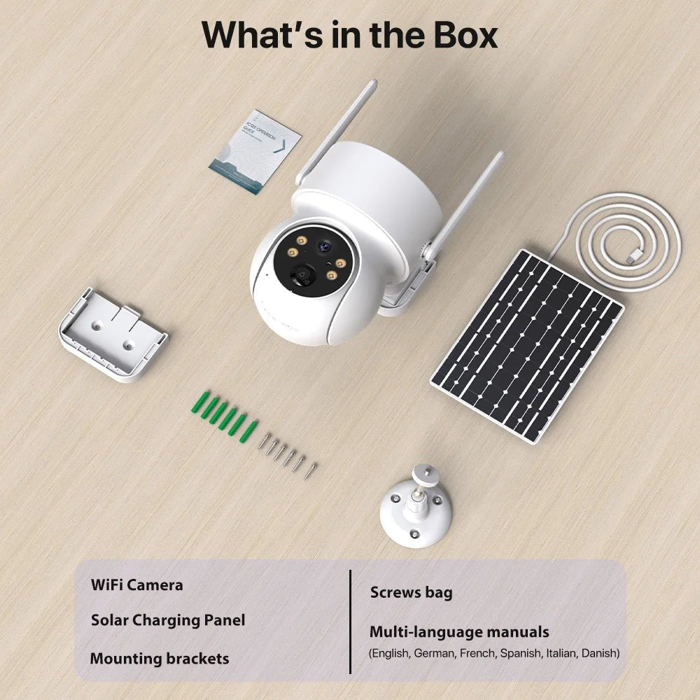 Caméra IP Solaire WiFi Extérieure Surveillance HD – Détection PIR – Vision Nocturne - Caméra IP | DR CLICK Informatique