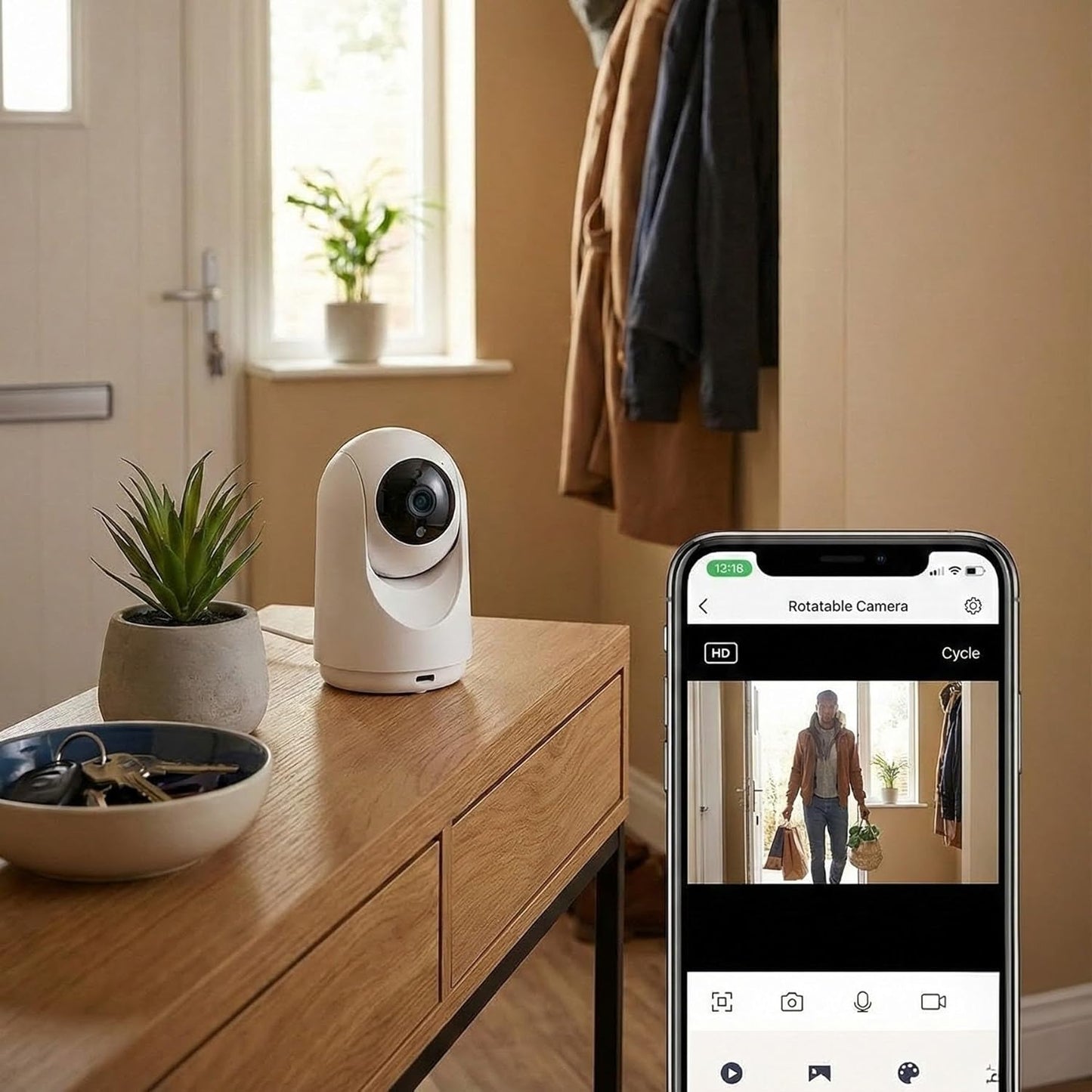 Caméra Surveillance Intérieure WiFi Rotative 360° (Dual Band 5GHz & 2.4GHz) - Caméra IP | DR CLICK Informatique