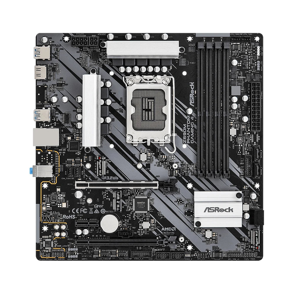 Carte Mère ASRock Z690M Phantom Gaming 4 Micro ATX (Socket LGA 1700) - carte mère | DR CLICK Informatique
