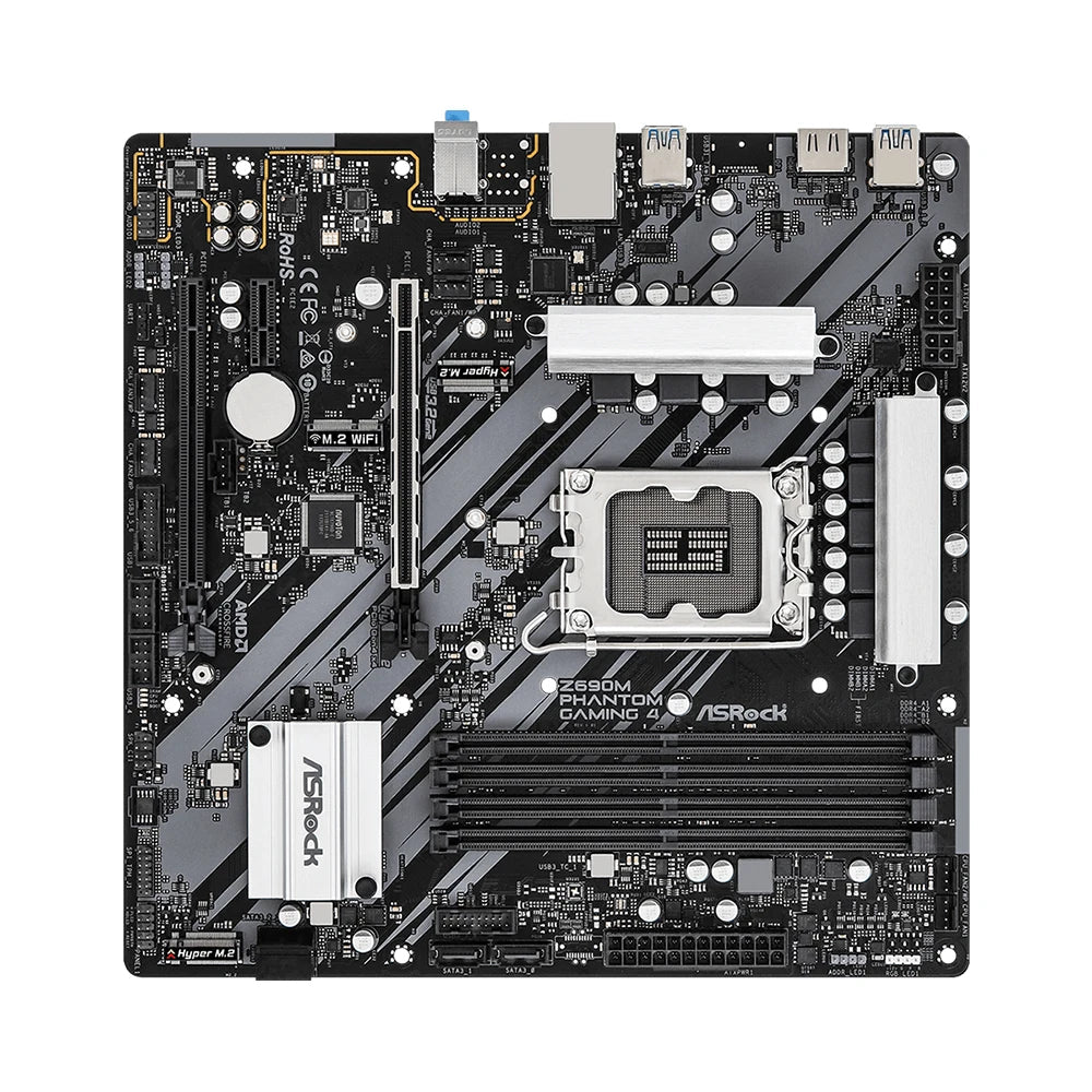 Carte Mère ASRock Z690M Phantom Gaming 4 Micro ATX (Socket LGA 1700) - carte mère | DR CLICK Informatique