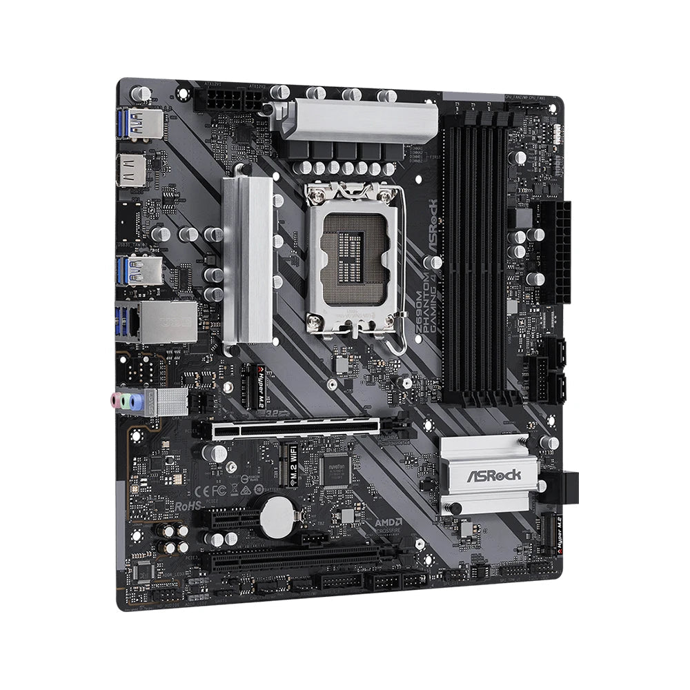 Carte Mère ASRock Z690M Phantom Gaming 4 Micro ATX (Socket LGA 1700) - carte mère | DR CLICK Informatique