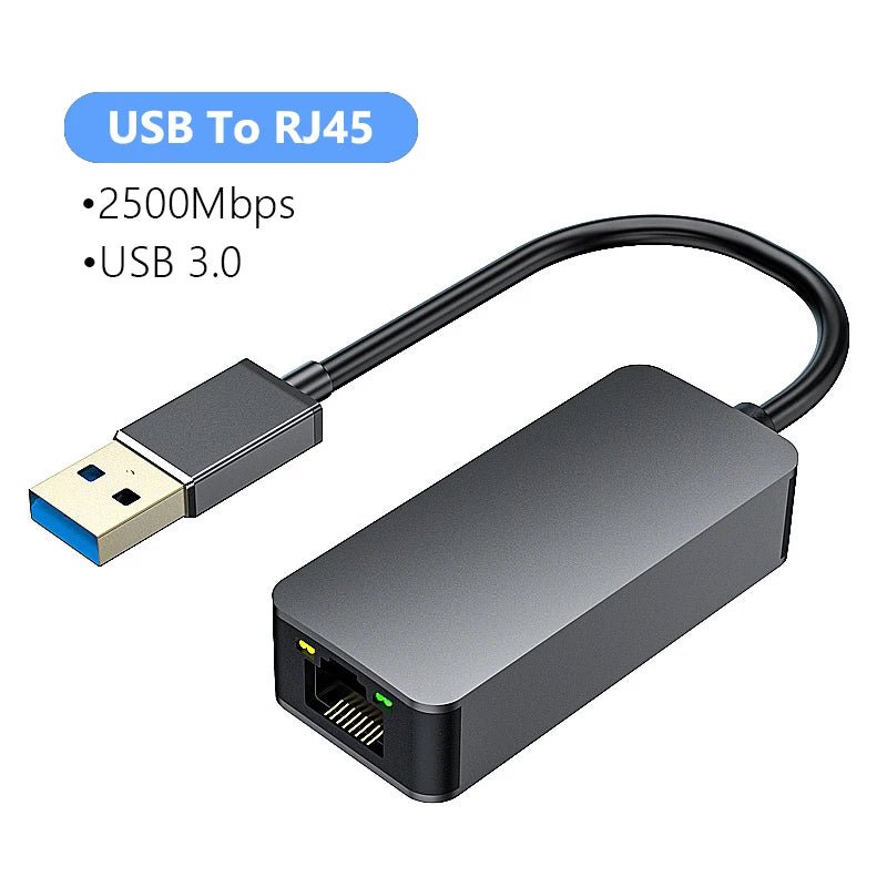 Carte réseau USB - C / USB - A vers RJ45 2.5G – Adaptateur Ethernet 2500 Mbps - Accessoires réseaux | DR CLICK Informatique