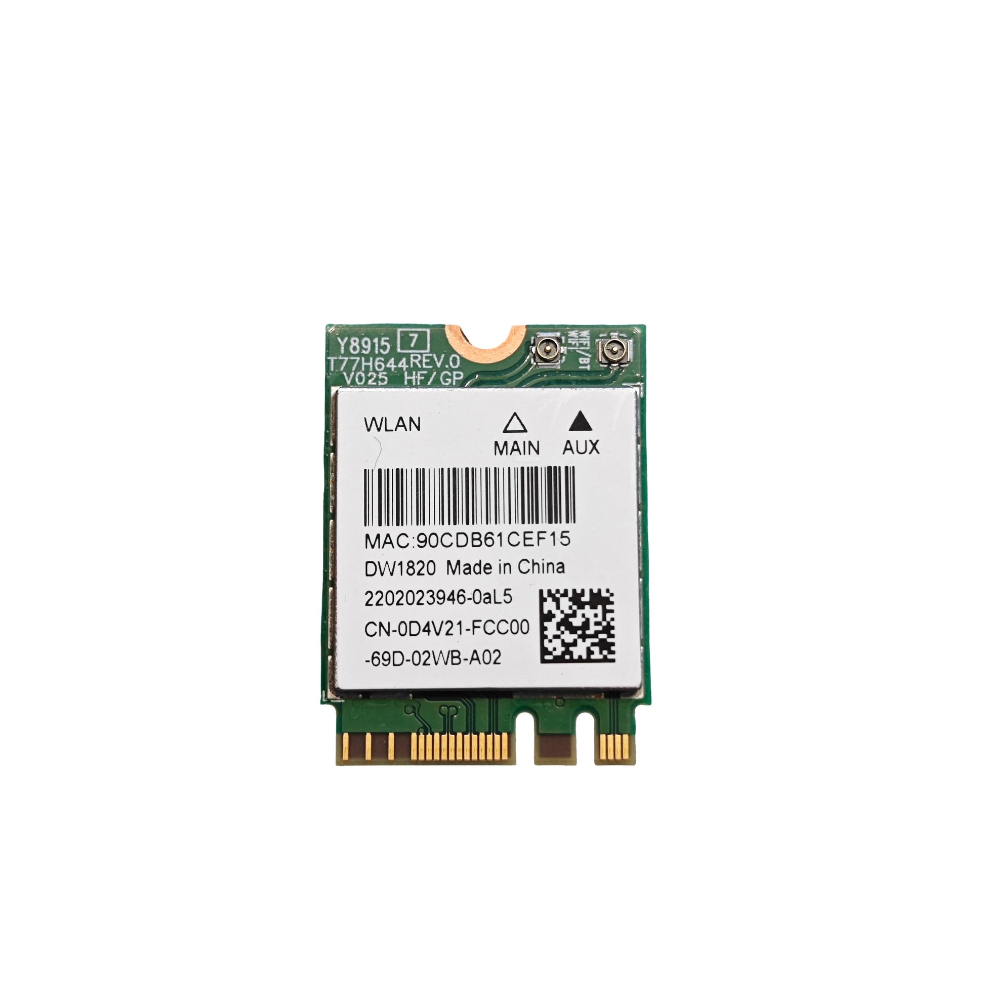 Carte Wi - Fi Dell DW1820 Qualcomm QCNFA344A M.2 Bluetooth (Reconditionné) - PC Portables – Pièces détachées | DR CLICK Informatique