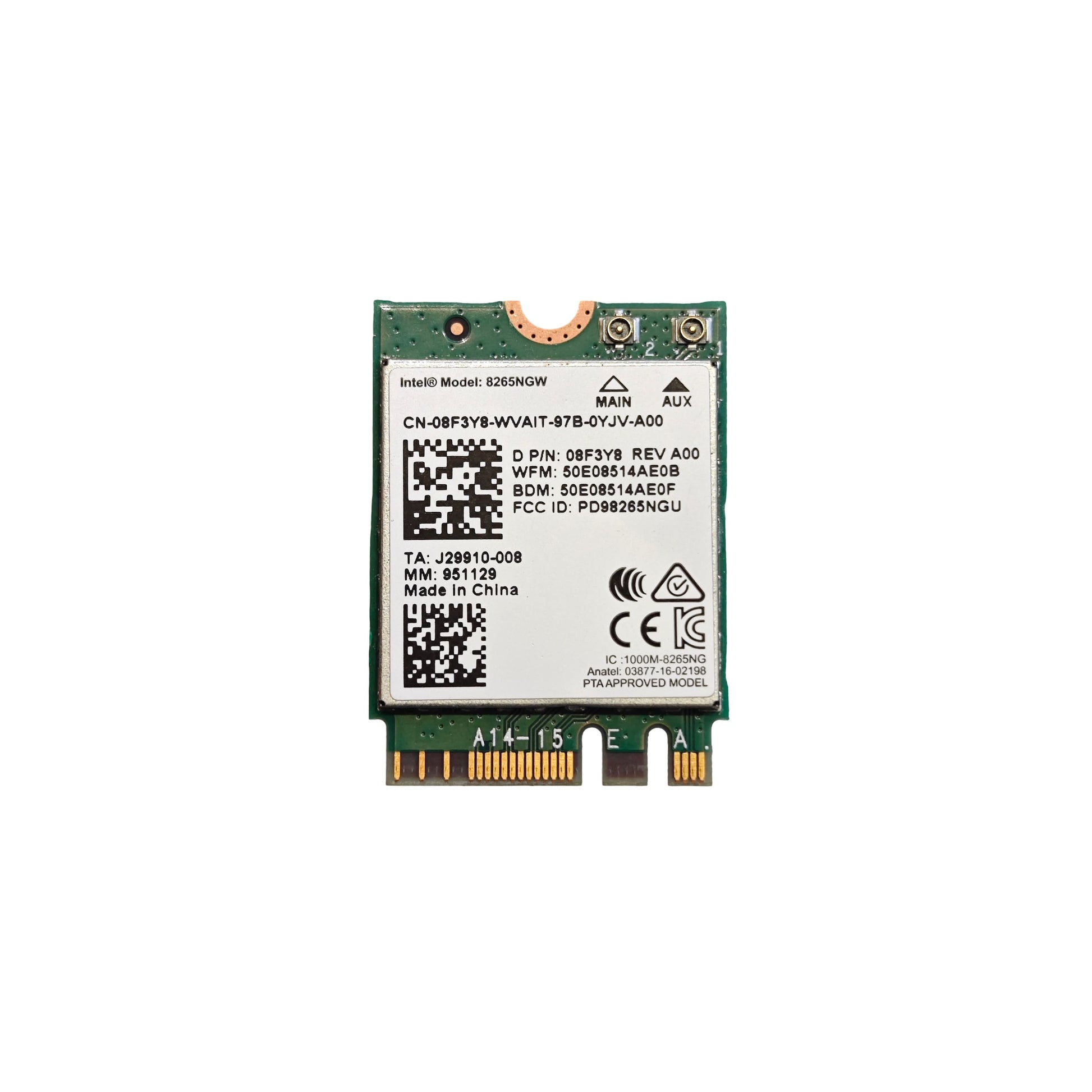 Carte Wi - Fi Intel AC 8265NGW M.2 2230 Bluetooth 4.2 (Reconditionné) - PC Portables – Pièces détachées | DR CLICK Informatique