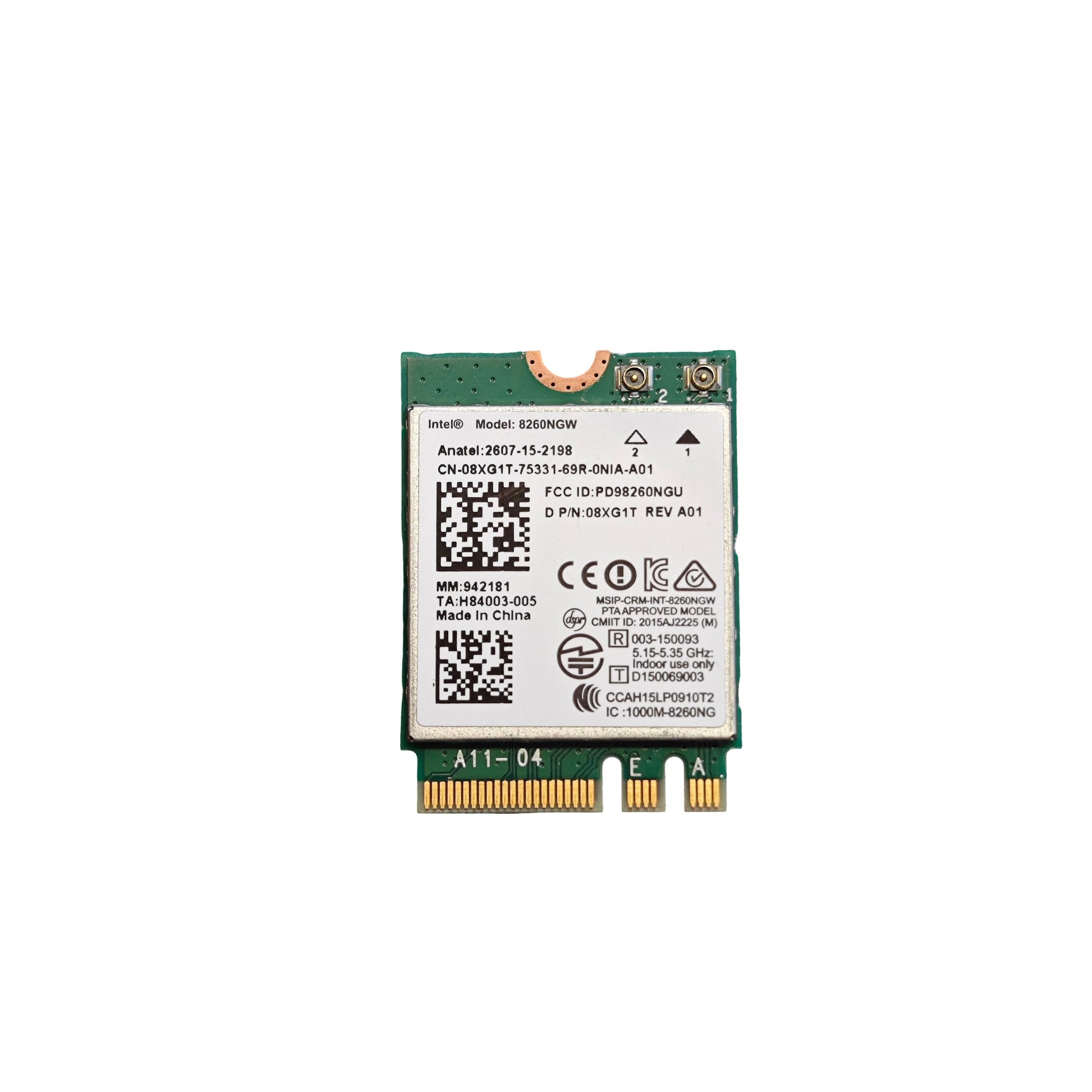 Carte Wi - Fi Intel Wireless - AC 8260 8260NGW M.2 Bluetooth (Reconditionné) - PC Portables – Pièces détachées | DR CLICK Informatique