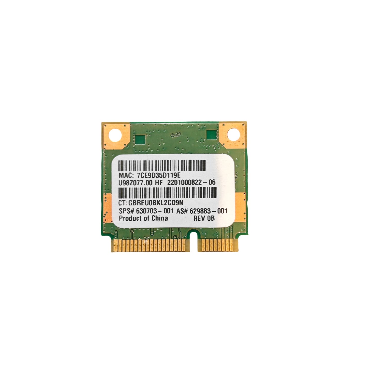 Carte Wi - Fi Ralink RT5390 Mini PCI - E HP 802.11n - PC Portables – Pièces détachées | DR CLICK Informatique
