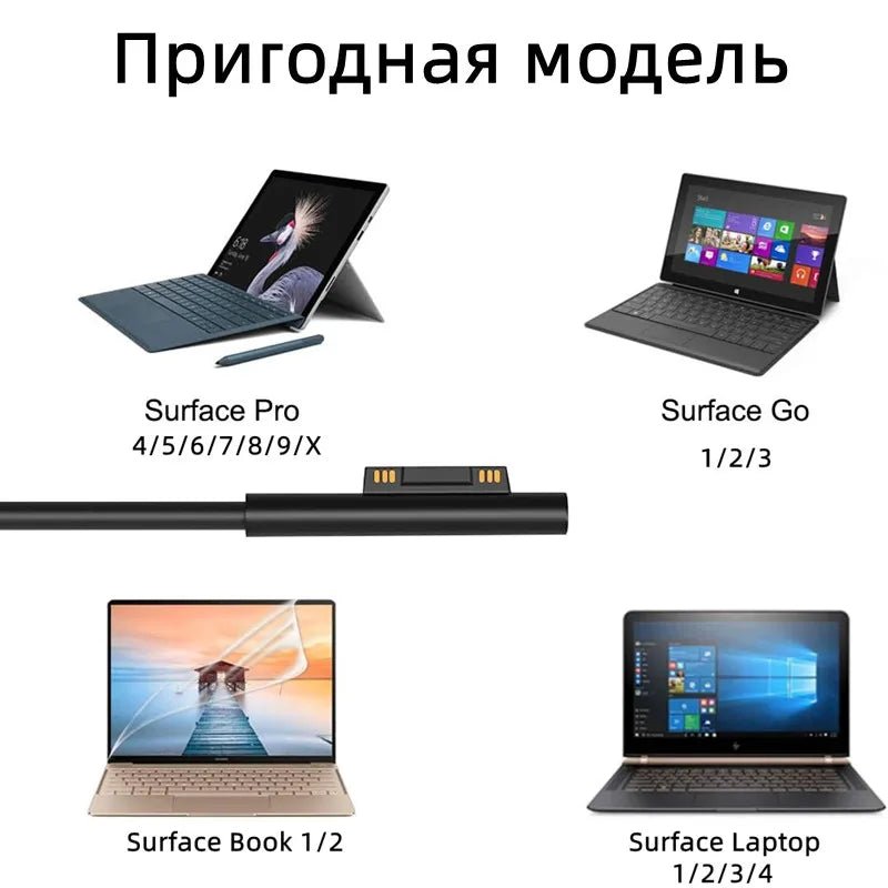 Chargeur 65W 15V 4A Compatible Microsoft Surface Pro & Surface Laptop (Neuf) - Chargeur PC portable | DR CLICK Informatique