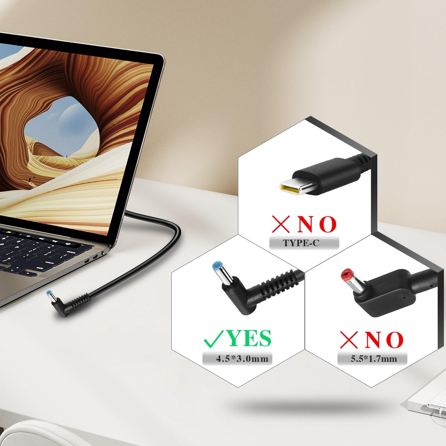 Chargeur PC portable HP 65W 3,34 A 4,5 x 3,0 mm - Chargeur PC portable | DR CLICK Informatique