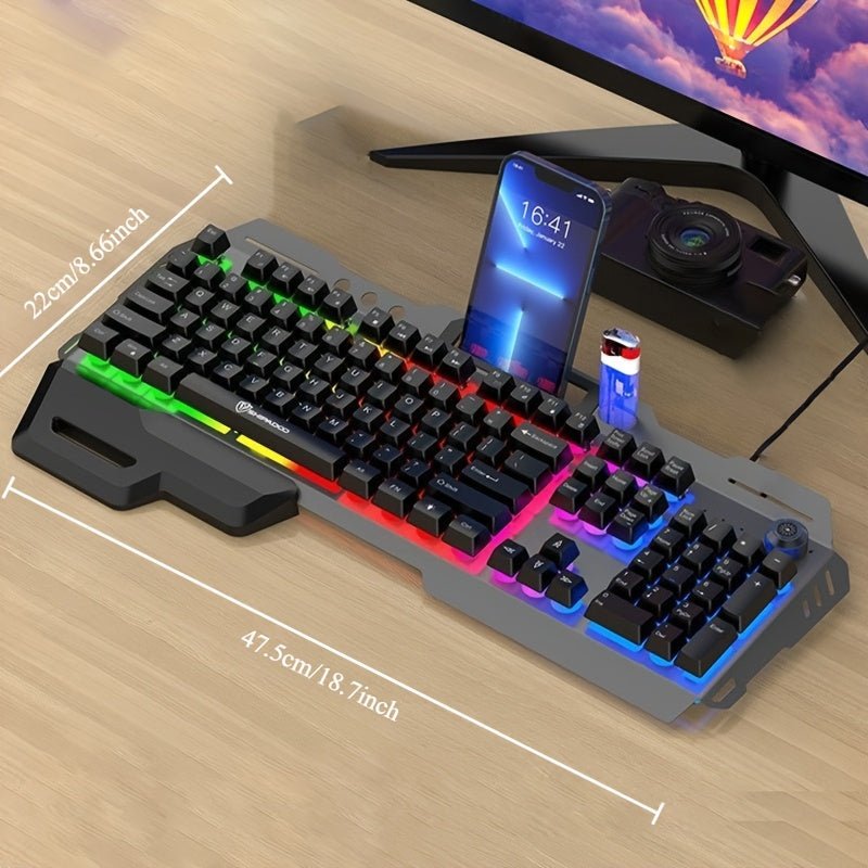 Clavier Gaming USB Filaire QWERTY Rétroéclairé Arc - en - Ciel avec Molette Volume (Neuf) - Clavier & souris | DR CLICK Informatique